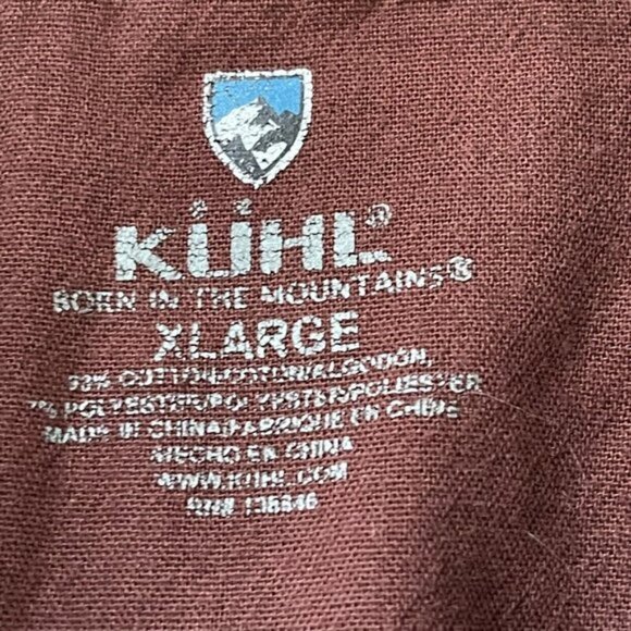 Kuhl Brown Plaid Shirt Mens Medium Cotton Button Up Collared Outdoor Casual Top - Picture 5 of 10